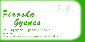 piroska gyenes business card